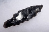 PRE-COLUMBIAN MAYAN SERRATED WARFARE ARROWHEAD OF TRANSLUCENT BANDED OBSIDIAN  *PC515