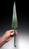 LARGE SUPERB ANCIENT LURISTAN BRONZE SPEAR LANCE HEAD WITH LONG TANG *LUR128