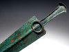 FINEST ANCIENT LURISTAN BRONZE DECORATED PRESTIGE SWORD WITH HANDLE FROM THE NEAR EAST  *LUR363