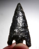 EXQUISITE AZTEC PRE-COLUMBIAN OBSIDIAN NOTCH BARBED ATLATL SPEARHEAD  * PC471