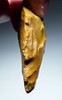 RARE GOLDEN JASPER NEANDERTHAL MOUSTERIAN BIFACE HAND AXE FROM FONTMAURE FRANCE  *M492