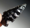 SUPERB MAYAN OBSIDIAN NOTCH BASE ARROWHEAD FOR WARFARE  *PC531