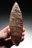 STRAWBERRY FLINT INVESTMENT-CLASS SUPER THIN PRE-COLUMBIAN MAYAN BIFACIAL RITUAL KNIFE LEAF DAGGER BLADE FOR SACRIFICE  *PC563