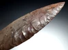 STRAWBERRY FLINT INVESTMENT-CLASS SUPER THIN PRE-COLUMBIAN MAYAN BIFACIAL RITUAL KNIFE LEAF DAGGER BLADE FOR SACRIFICE  *PC563