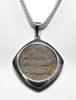 ANCIENT UMAYYAD FIRST ISLAMIC CALIPHATE BRONZE COIN PENDANT IN STERLING SILVER  *CPM7 ANCIENT UMAYYAD FIRST ISLAMIC CALIPHATE BRONZE COIN PENDANT IN STERLING SILVER  *CPM7
