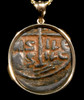 ANCIENT CHRISTIAN COIN PENDANT WITH BYZANTINE FOLLIS COIN OF JESUS IN 14KY GOLD SETTING  *CPB033 ANCIENT CHRISTIAN COIN PENDANT WITH BYZANTINE FOLLIS COIN OF JESUS IN 14KY GOLD SETTING  *CPB033