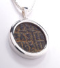 ROMAN BYZANTINE JESUS CHRIST KING OF KINGS ANCIENT FOLLIS COIN PENDANT IN STERLING SILVER  *CPB036X