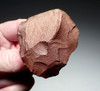 RARE AFRICAN MODE 1 OLDOWAN PEBBLE FLAKE SCRAPER TOOL OF RED BASALT WITH STUNNING WIND POLISHING  *PB193