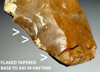 FINEST LARGE GOLDEN FLINT NEANDERTHAL SPEARHEAD MOUSTERIAN POINT FROM FRANCE WITH REDUCED BASE FOR HAFTING  *M507