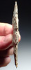 PRE-COLUMBIAN MAYAN RITUAL NOTCHED BIFACIAL LEAF DAGGER BLADE ECCENTRIC  *PC607