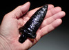 SPECTACULAR GREEN OBSIDIAN ROYAL PRESTIGE SPEARHEAD FROM THE ANCIENT PRE-COLUMBIAN TEOTIHUACAN EMPIRE  *PC613