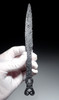RARE ANCIENT SCYTHIAN IRON DECORATED PRESTIGE HANDLED KNIFE  *LUR406