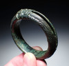 DECORATIVE ANCIENT BRONZE HOLLOW CUFF BANGLE BRACELET FROM THE SOUTHEAST ASIA DONG SON CULTURE  *SEA16