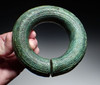 MUSEUM-CLASS LARGE DECORATIVE ANCIENT BRONZE PRESTIGE BANGLE BRACELET FROM THE SOUTHEAST ASIA DONG SON CULTURE  *SEA17