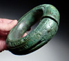 MUSEUM-CLASS LARGE DECORATIVE ANCIENT BRONZE PRESTIGE BANGLE BRACELET FROM THE SOUTHEAST ASIA DONG SON CULTURE  *SEA17