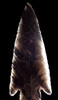 SUPREME LARGE PRESTIGE ATLATL BANDED OBSIDIAN BIFACIAL SPEARHEAD OF THE PRE-COLUMBIAN AZTECS  *PC650