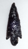 SUPREME LARGE PRESTIGE ATLATL BANDED OBSIDIAN BIFACIAL SPEARHEAD OF THE PRE-COLUMBIAN AZTECS  *PC650
