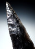 EXCEPTIONAL LARGE AZTEC PRE-COLUMBIAN OBSIDIAN SACRIFICIAL LEAF DAGGER BLADE FOR HEART REMOVAL SACRIFICE  *PC648
