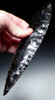 EXCEPTIONAL LARGE AZTEC PRE-COLUMBIAN OBSIDIAN SACRIFICIAL LEAF DAGGER BLADE FOR HEART REMOVAL SACRIFICE  *PC648