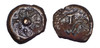 WIDOWS MITE COIN JUDEAN KINGDOM BRONZE PRUTAH ALEXANDER JANNAEUS WITH STAR AND ANCHOR  *AC262