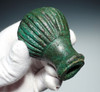 EXCEPTIONAL ANCIENT LURISTAN BRONZE RIBBED GLOBULAR SCEPTER OFFICERS WAR MACE HEAD FROM THE ANCIENT NEAR EAST  *LUR433