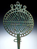 VERY LARGE ANCIENT BRONZE OPENWORK FIGURAL STICK PIN OF THE EASTERN SAKA INDO-SCYTHIANS  *LUR437