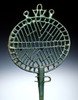 VERY LARGE ANCIENT BRONZE OPENWORK FIGURAL STICK PIN OF THE EASTERN SAKA INDO-SCYTHIANS  *LUR437