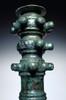 ANCIENT BRONZE TRIPLE ROW SPIKED WAR MACE FROM THE SAKA INDO-SCYTHIAN CULTURE WITH COMBAT DAMAGE  *LUR442
