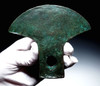FINEST LARGE PRE-COLUMBIAN INCA PIERCED COPPER BRONZE WAR AXE  *PC653