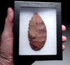 RARE SUPERB RED TENERIAN NEOLITHIC DENTICULATE SAW BLADE FLAKE STONE TOOL FROM THE SAHARAN TENERE DESERT  *CAP451
