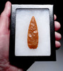 BEST OF THE LIFETIME COLLECTION - LARGE RARE TENERIAN NEOLITHIC GOLD JASPER PRESTIGE ARROWHEAD  *CAP452