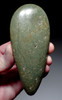 EXCEPTIONAL PRE-COLUMBIAN MAYAN POLISHED COLORFUL GREEN SERPENTINE STONE CELT WAR AXE  *PC656