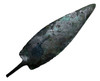COLORFUL MAXIMUM SIZE ANCIENT BRONZE LURISTAN DAGGER WITH BLUE AZURITE DEPOSITS  *LUR453