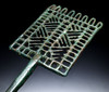 UNUSUAL ANCIENT BRONZE GEOMETRIC RECTANGULAR HEAD OPENWORK STICK PIN OF THE EASTERN SAKA SCYTHIANS  *LUR460