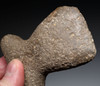 INCA PRE-COLUMBIAN SHOULDERED BASALT STONE WAR HAMMER AXE WITH COMBAT USE WEAR  *PC663