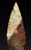 FINEST INVESTMENT GRADE CAPSIAN AFRICAN NEOLITHIC SERRATED ARROWHEAD WITH UNIQUE COLORS  *CAP482