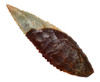 FINEST INVESTMENT GRADE CAPSIAN AFRICAN NEOLITHIC SERRATED ARROWHEAD WITH UNIQUE COLORS  *CAP482