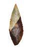 FINEST INVESTMENT GRADE CAPSIAN AFRICAN NEOLITHIC SERRATED ARROWHEAD WITH UNIQUE COLORS  *CAP482
