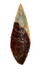 FINEST INVESTMENT GRADE CAPSIAN AFRICAN NEOLITHIC SERRATED ARROWHEAD WITH UNIQUE COLORS  *CAP482
