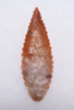 FINEST INVESTMENT GRADE CAPSIAN AFRICAN NEOLITHIC SERRATED ARROWHEAD WITH UNIQUE COLORS  *CAP481