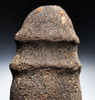 LARGE RARE SKULL CRUSHER GROOVED FERRICRETE STONE WAR AXE FROM THE WEST AFRICAN SAHEL NEOLITHIC  *CAP469