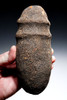 LARGE RARE SKULL CRUSHER GROOVED FERRICRETE STONE WAR AXE FROM THE WEST AFRICAN SAHEL NEOLITHIC  *CAP469