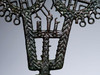 EXTREMELY RARE SAKA SCYTHIAN ANCIENT COPPER BRONZE OPENWORK IDOL ANTHROPOMORPHIC STICK PIN  *LUR451