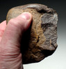 EXCEPTIONAL HOMO ERGASTER ERECTUS BI-COLORED MODE 1 BASALT AFRICAN OLDOWAN PEBBLE CHOPPER AXE WITH INTELLIGENT DESIGN GRIP  *PB215