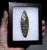 UNUSUALLY LARGE MAYAN BIFACIAL ATLATL SPEARHEAD POINT IN GRAY CHERT  *PC676