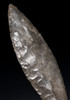 UNUSUALLY LARGE MAYAN BIFACIAL ATLATL SPEARHEAD POINT IN GRAY CHERT  *PC676