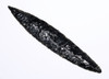 CEREMONIAL AZTEC PRE-COLUMBIAN OBSIDIAN LEAF BLADE RITUAL SACRIFICE DAGGER WITH SUPERB WORKMANSHIP  *PC665
