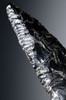 CEREMONIAL AZTEC PRE-COLUMBIAN OBSIDIAN LEAF BLADE RITUAL SACRIFICE DAGGER WITH SUPERB WORKMANSHIP  *PC665