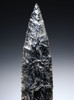 CEREMONIAL AZTEC PRE-COLUMBIAN OBSIDIAN LEAF BLADE RITUAL SACRIFICE DAGGER WITH SUPERB WORKMANSHIP  *PC665