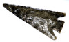 GIANT SPECTACULAR ROYAL CEREMONIAL MAYAN PRE-COLUMBIAN GREEN SHEEN OBSIDIAN BARBED SPEARHEAD  *PC667